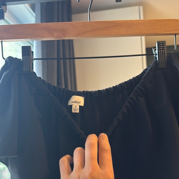 Black Off-Shoulder Ruffle Top - Picture 3 of 3